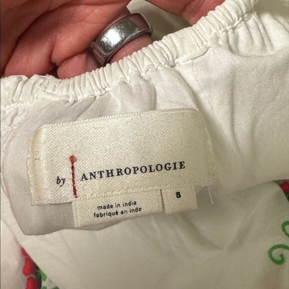 Anthropologie Embroidered Off-The-Shoulder Maxi Dress S - Picture 9 of 9